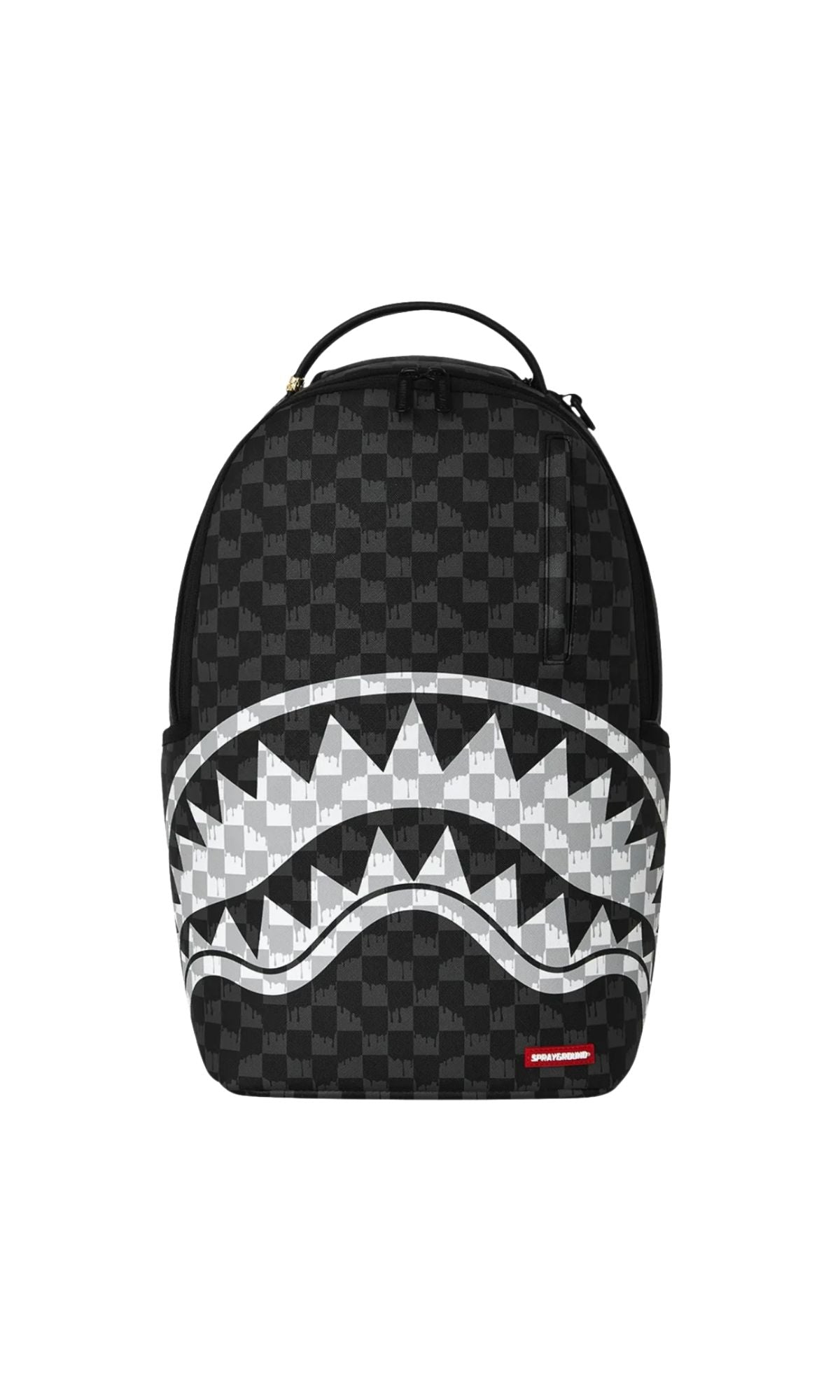 B8553 BLACK AND WHITE DRIP CHECK SHARK BACKPACK - Accessori - SPRAYGROUND