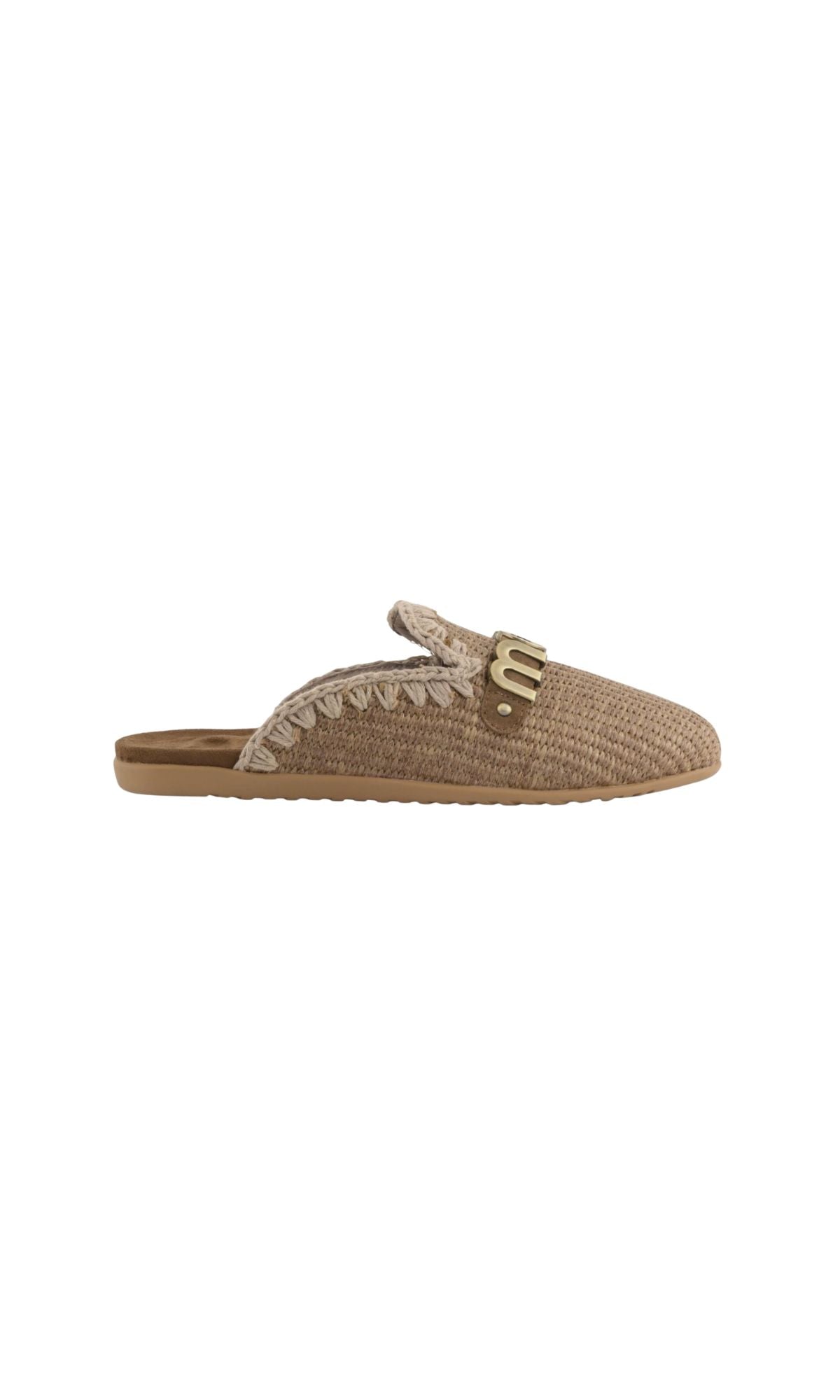 6 OPEN HEEL BALLERINA RAFFIA BROWN - calzature - MOU