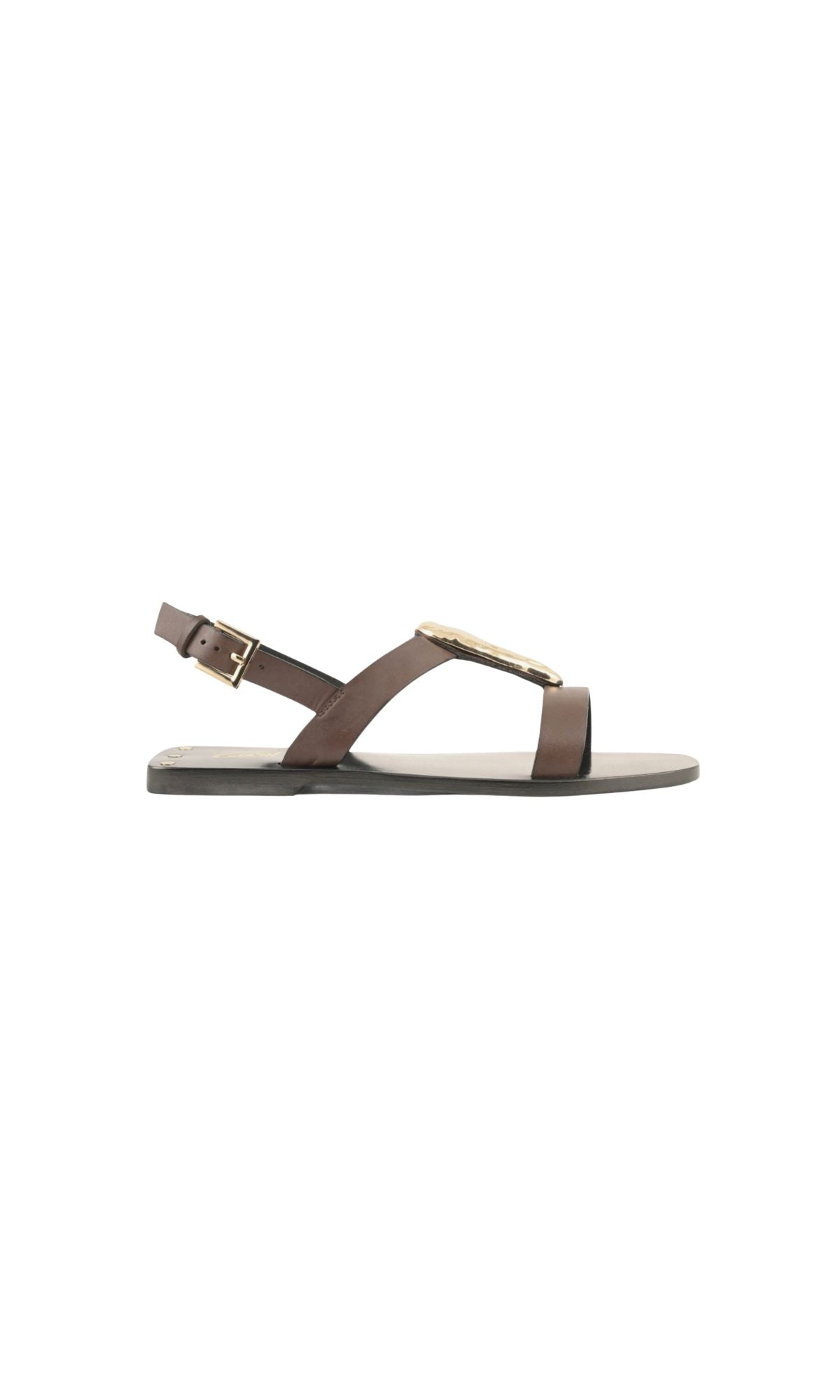 LEATHER SANDAL BROWN - calzature - CORAL BLUE