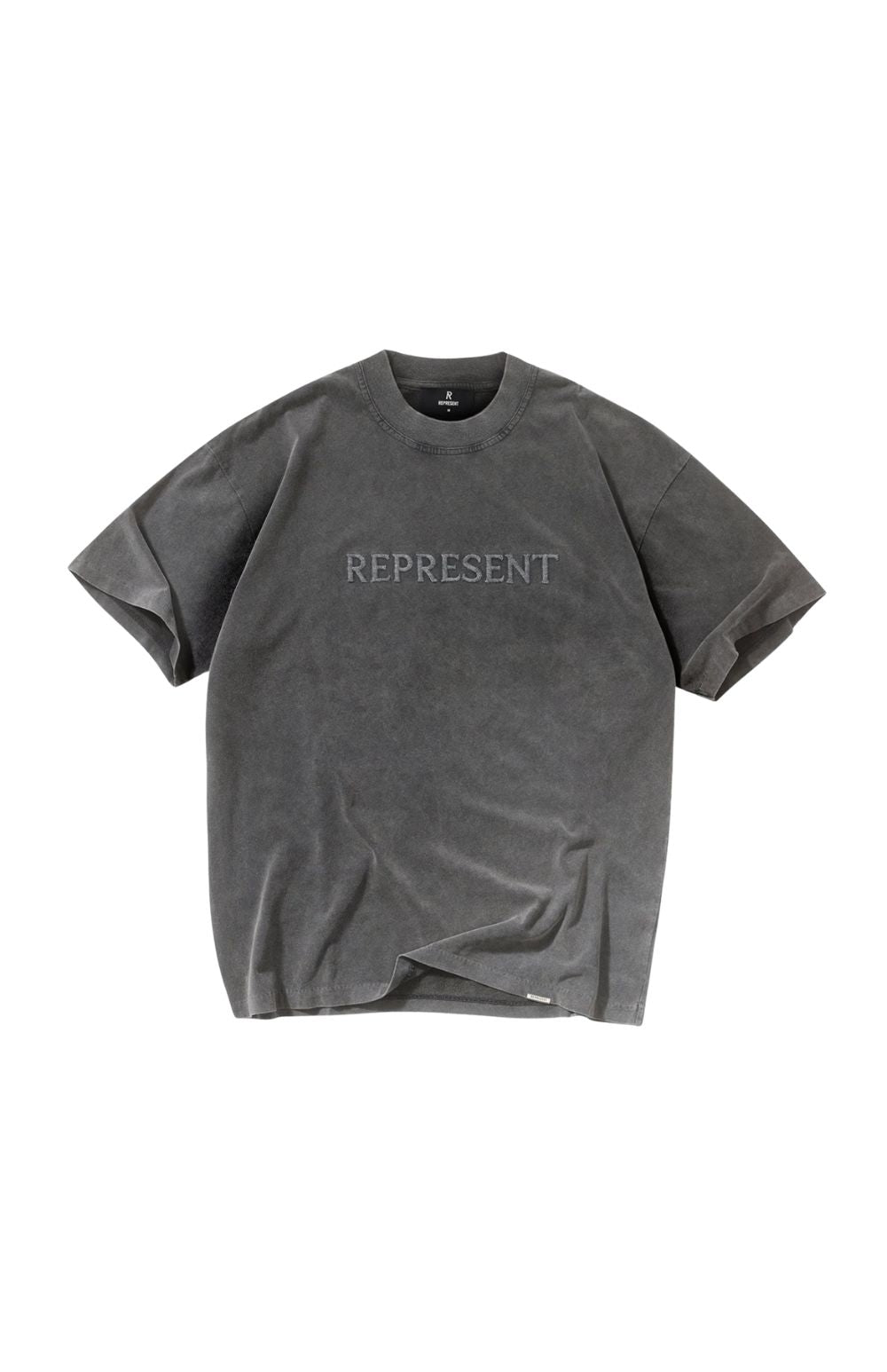 T-SHIRT SERIF LOGO VINTAGE GREY - ABBIGLIAMENTO - REPRESENT
